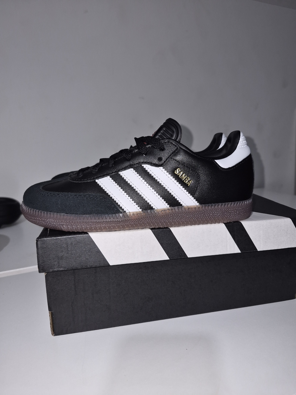 adidas Samba Black with White Stripes